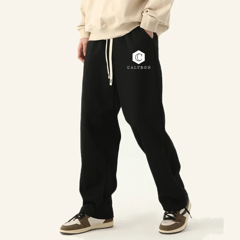 

New Printed Men's Casual Pants Four Seasons Jogging Wear Sporty Loose Black Pants High Street Fashion Simple Men's Sweatpants