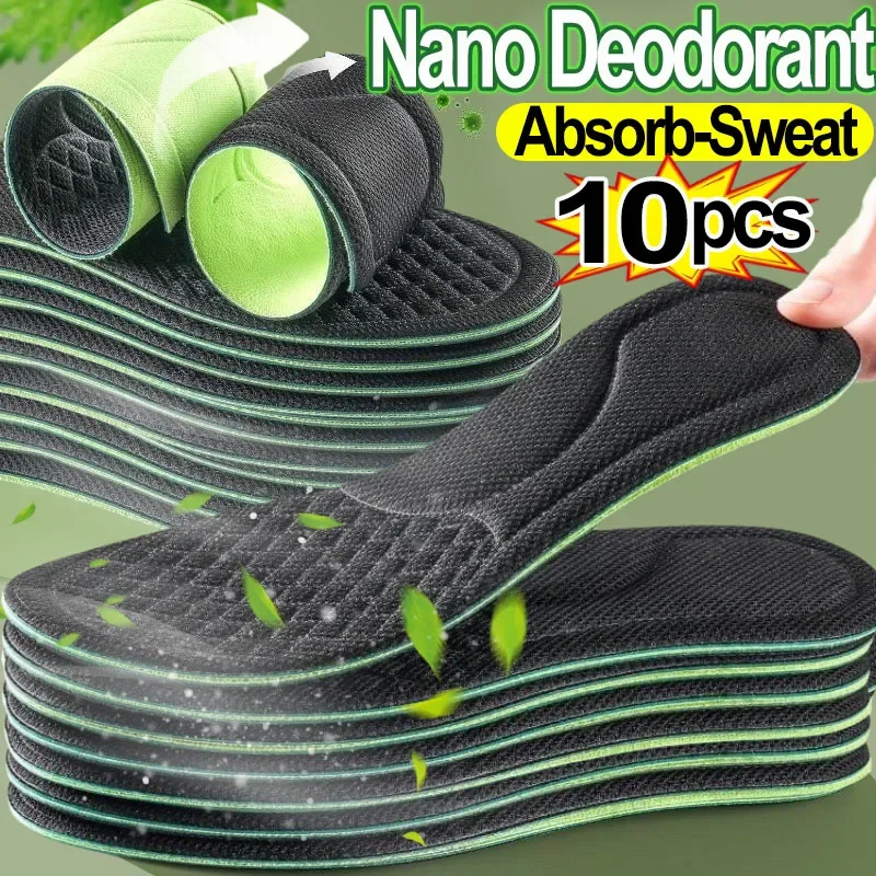thumbnail image 4 of Plantillas ortopédicas de espuma viscoelástica suave, desodorizantes, para calzado deportivo, que absorben el sudor, suaves y antibacterianas, 2/10 unidades, 4 of 5
