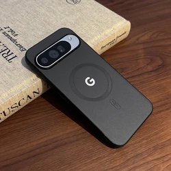 MagSafe Leather Case - Matte Magnetic Wireless Charging Ultra Slim Cover for Google Pixel 8 Pro (Grey)
