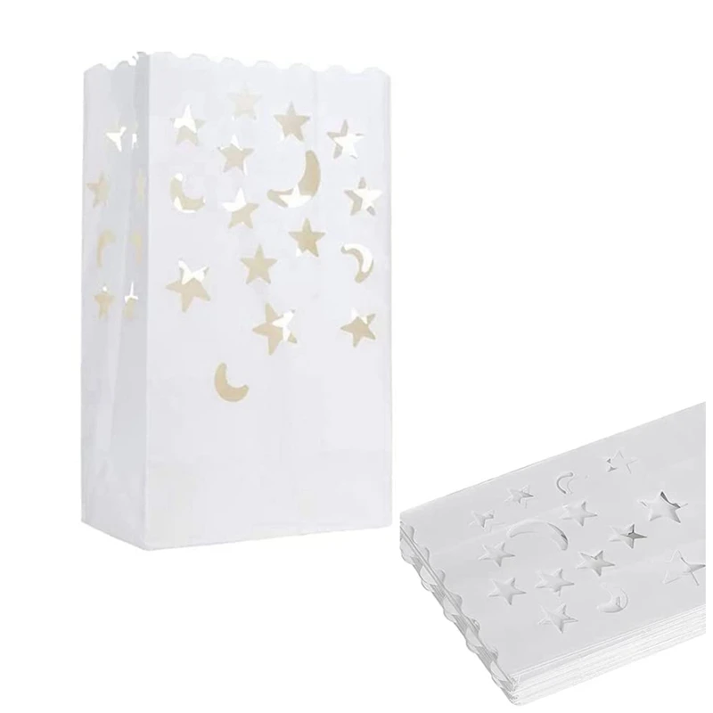 Hot Sale 50pcs White Luminary Candle Bags Special Lantern Luminary Bag