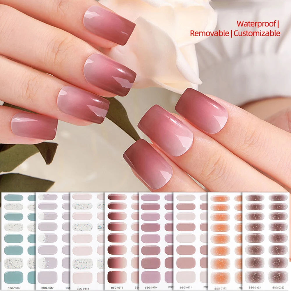 

Nail Sticker Full Cover Wrap Gel Enhancement Sticker Nail Decoration Nail Art DIY Waterproof INS Long Lasting Nail Patches 1pcs