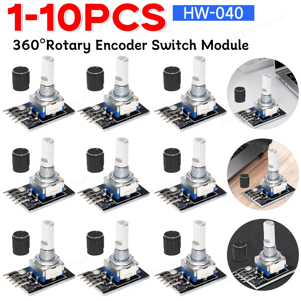 Rotary Encoder Module with Knob Cap for Arduino Development