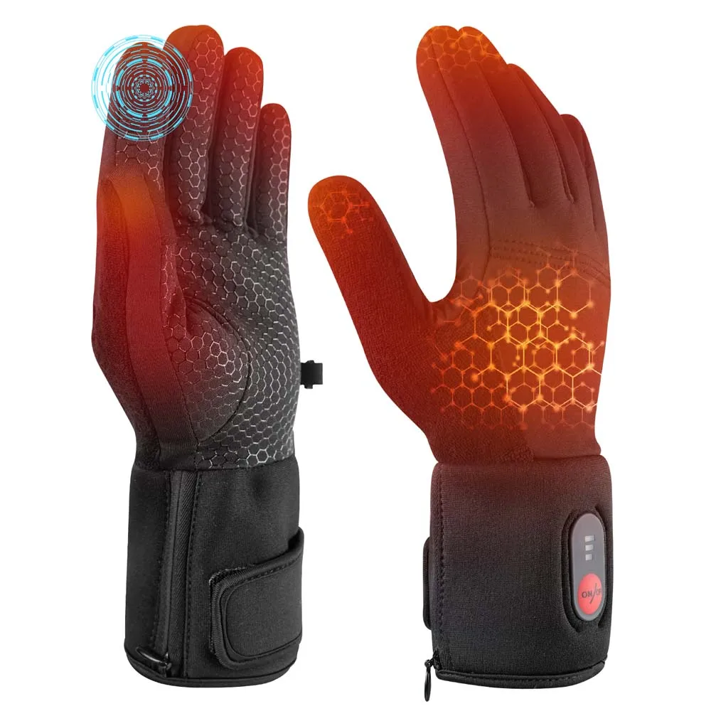 Heated Gloves Thin Snowboard Gloves Rechargeable Electric Heated