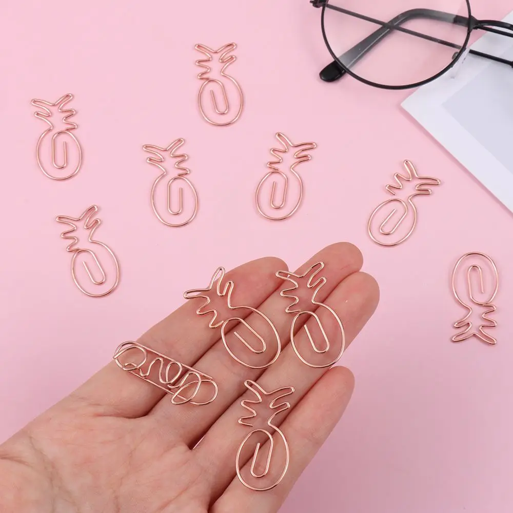 Cute Cartoon Mini Paper Clips Metal Binder Clips Envelope Paper Office Binding Supplies 10Pcs/Pack