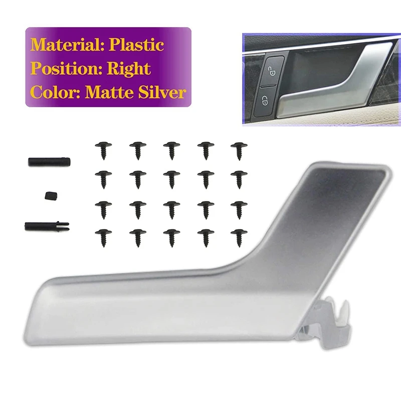 

Комплект для ремонта ручки межкомнатной двери, правый для Mercedes-Benz X204 GLK-Class W204 C-Class, пластиковый матовый серебристый 2047202663