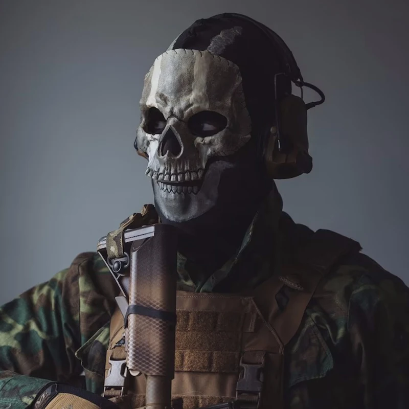 Máscara Ghost Call Of Duty Mw2 Caveira Com Touca Balaclava