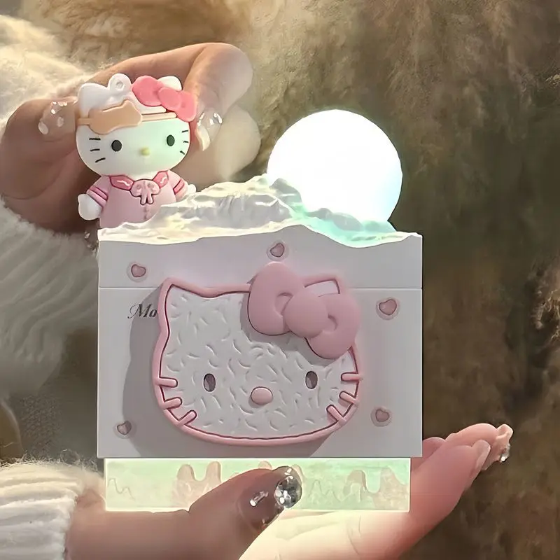 

Sanrio, Hello Kitty домашний увлажнитель воздуха, мини-ночник с рисунком для девочек, настольные украшения, милый детский подарок на день рождения