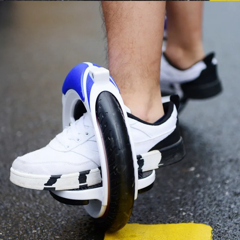 Monopattino da drifting portatile a doppia fila con ruote singole, monopattino freestyle per adulti, monopattino per la mobilità, pattini a rotelle silenziosi a due ruote - immagine 3