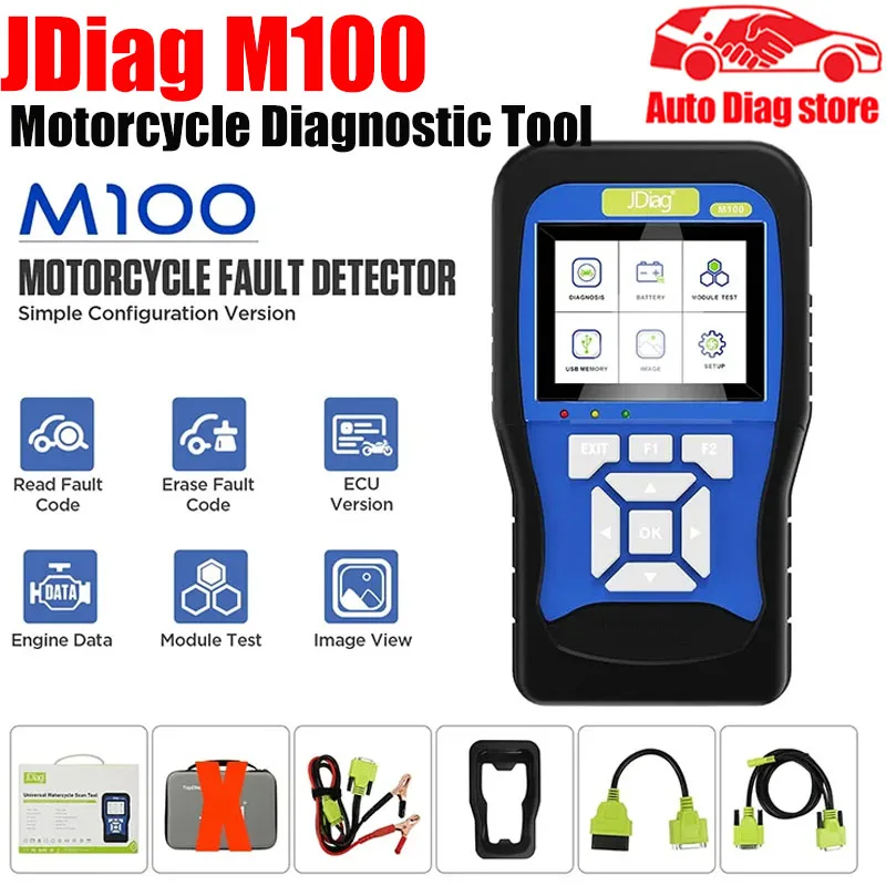 

Сканер диагностический JDiag M100 M100 PRO для мотоциклов, OBD2 сканер для KTM/Honda/Yamaha/Kawasaki/BMW