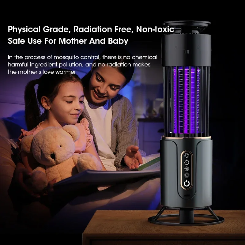 Mosquito repellent lamps, fly traps and traps, camping flashlights with USB sync