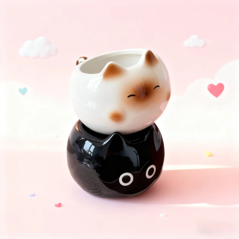 طقم قهوة سيراميك مرسوم يدويًا