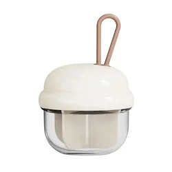 Portable 4 - Grid Transparent Pill Organizer Box - Compact Travel Medication Storage Solution (White)