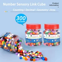 Linking Cubes Montessori Math Toys Number Blocks Learning Decimal Counter Teaching Aids Sensory Educational Toy for Children 2