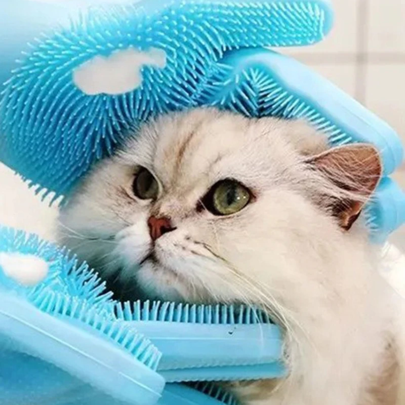 Pet Grooming Bathing Gloves Dog Cat Bathing Shampoo Scrubber Massaging Cleaning Cleanner Sponge Silicon Hair Removal Glove pet grooming gloves pet hair remover gloves
