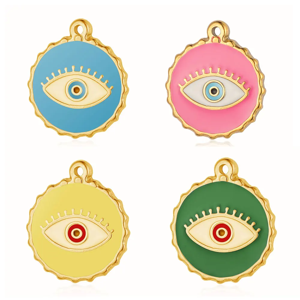 Blue Sapphire Center Gemstone Evil Eye Pendant Necklace For Women In Silver White Sapphire 18 Inch Long Adjustable Chain Lobster Claw Clasp Lav - Foto 2