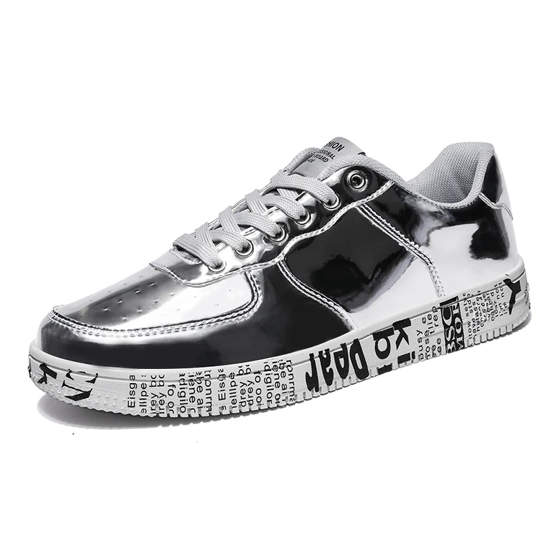 ตัวเลือกสินค้า รองเท้าผ้าใบ Glitter แฟชั่น Hip-Hop ผู้ชาย สบายเท้า ดีไซน์เท่