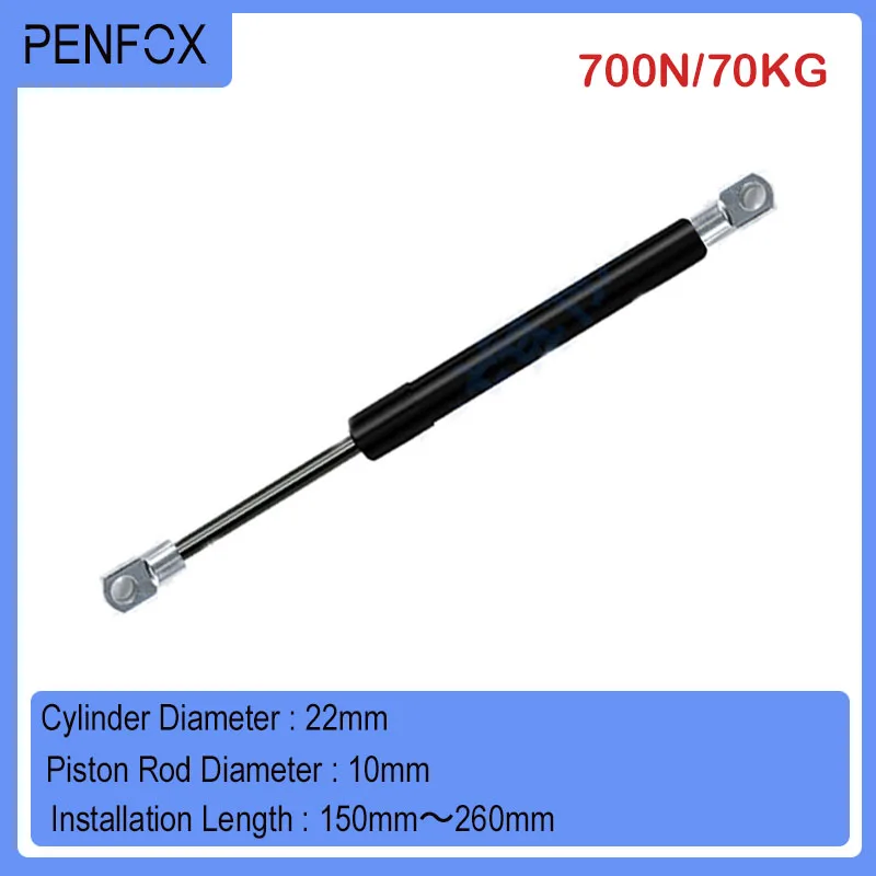 

1 PC 150mm-260mm 70kgs/700N Universal Strut Bars Gas Spring Shock Absorber Hydraulic Lift Support Strut Bar RV Bed Car Machine