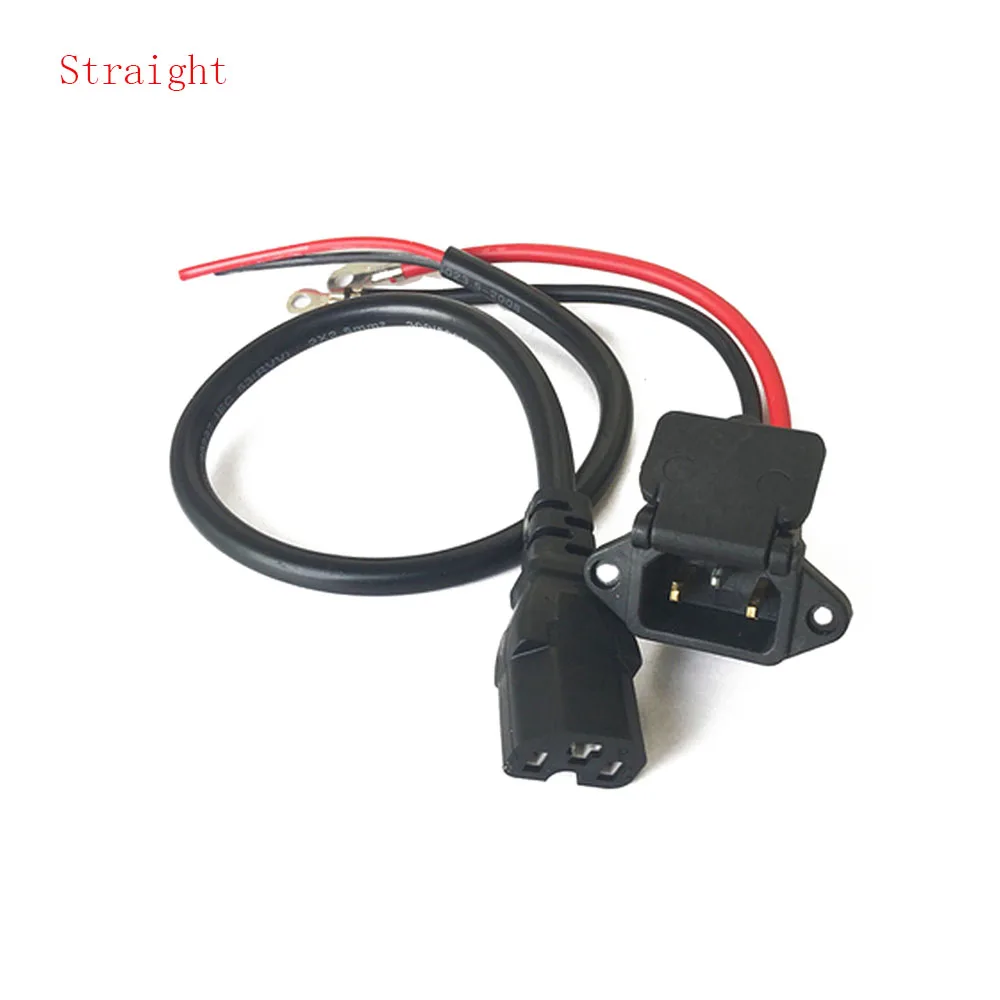

3 Pin Electric Bicycle Lead-acid Charging Plug Socket Large-capacity Lithium Battery Charging Port Socket 4 Square Charger Cable