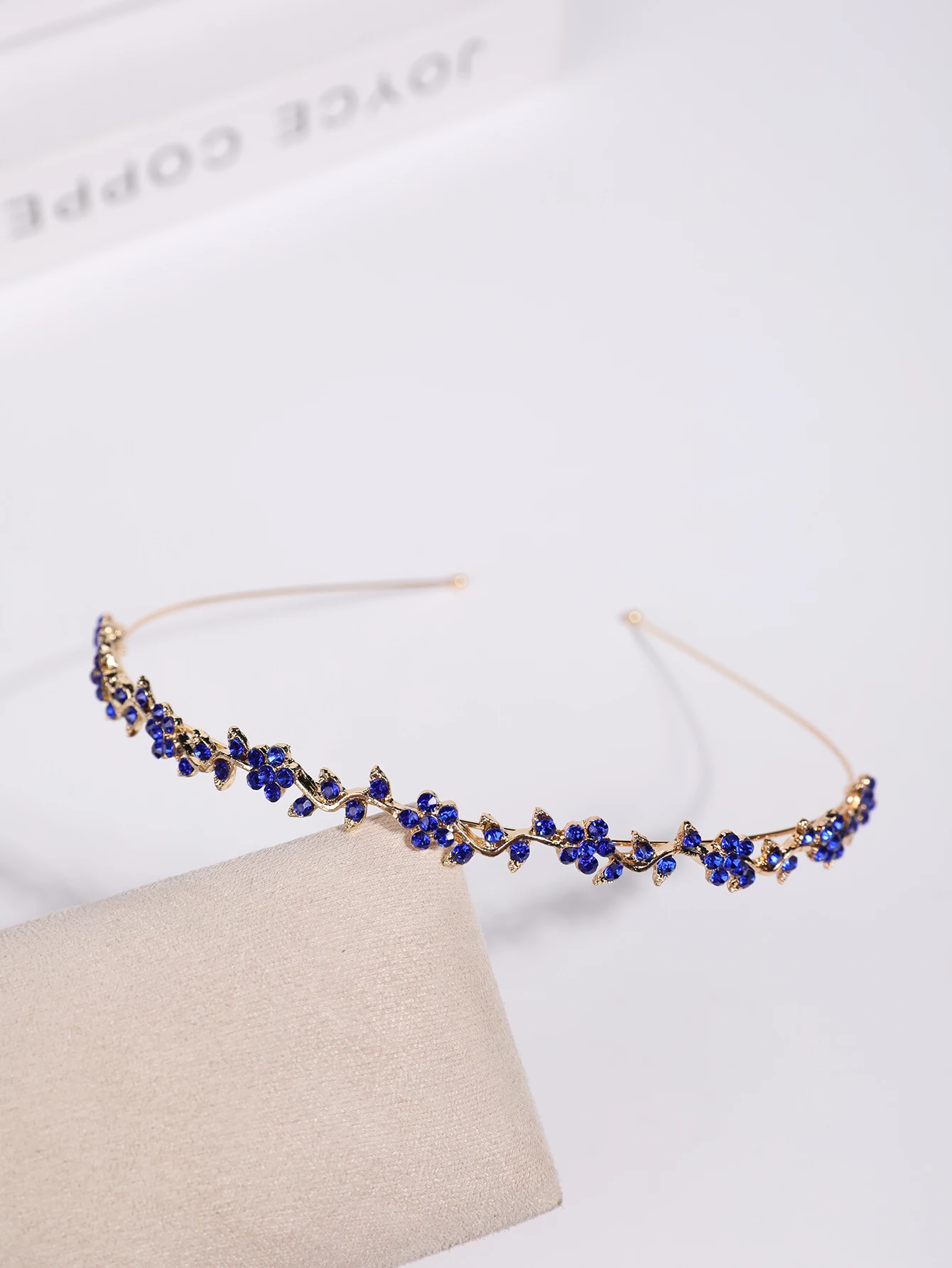 Persischer blauer exquisiter französischer Haarreifen, vielseitig zum Ausgehen, Perlen-Stirnband, ultraunsterblicher Stil, feiner Kopfbedeckung für Frauen – Detail 17