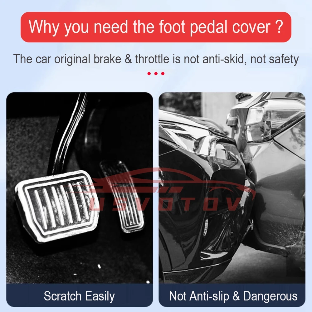 Foot Pedal Pads Cover For Tesla Model Y 3 Highland Upgrade Non-slip Accelerator Brake Rest Vehicle Accessories