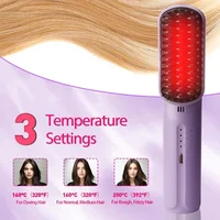 Lisseur de cheveux sans fil, brosse à ions négatifs, peigne chaud, chauffage électrique multifonction, droit pour la maison et les voyages 2