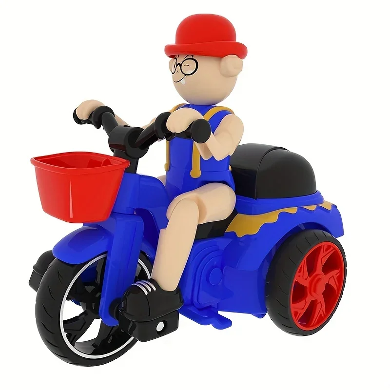Kids' 360-Degree Rotating Stunt Tricycle Car - Fun Pedal Motorcycle Toys For Ages 3 +, Manual Power, birthday Christmas gift