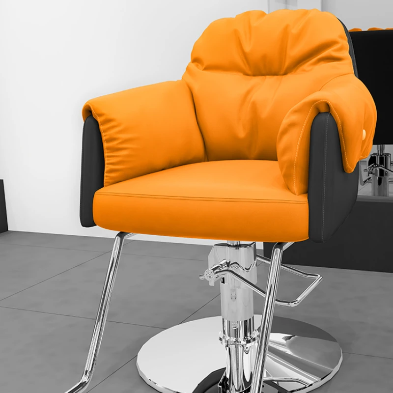 

Hairdressing Swivel Lift Barber Chair Vintage Perm Shave Barber Chair Hair Dyeing Comfort Silla De Barbería Salon Furniture