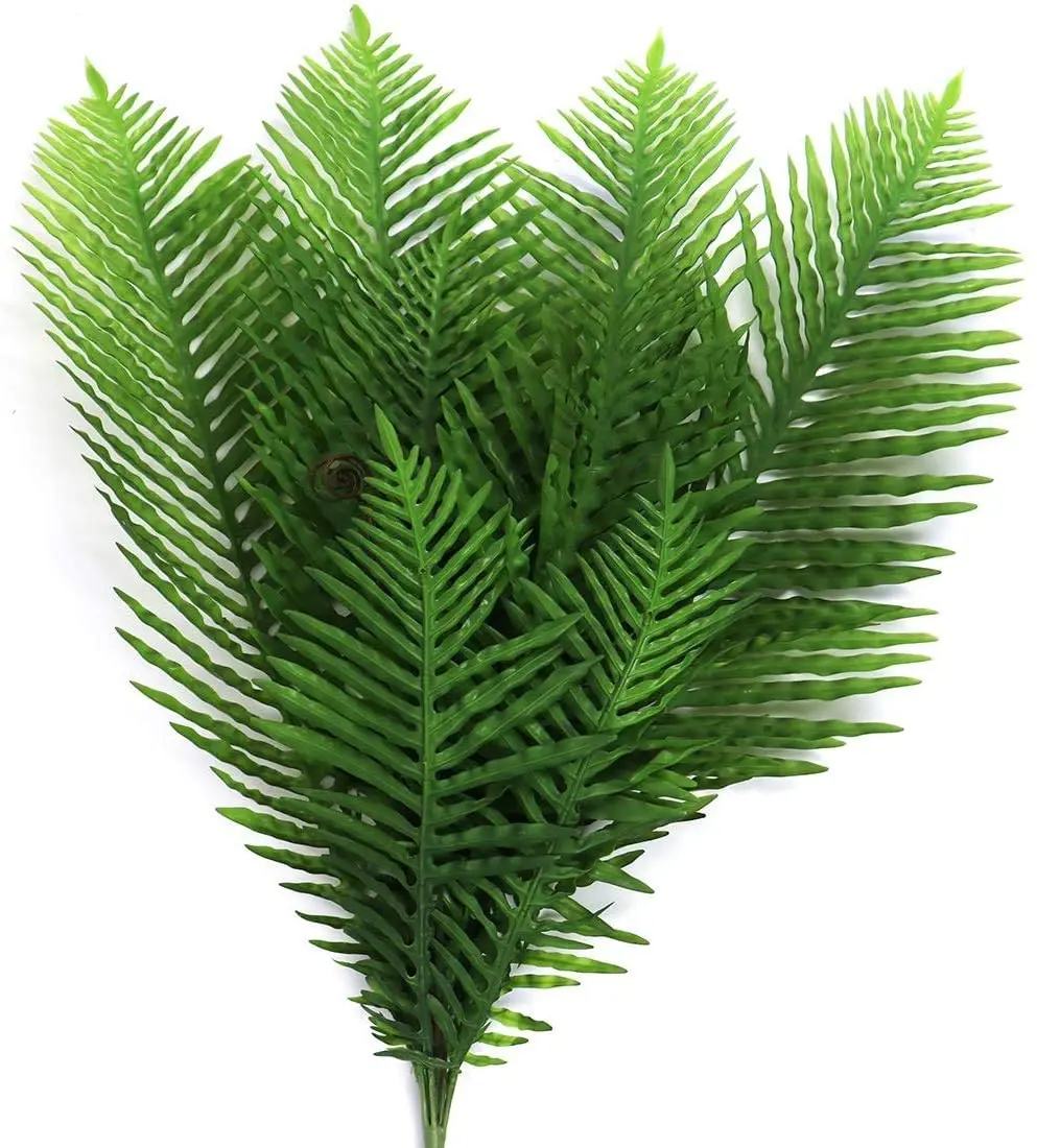 

Artificial Plant Ferns 30" Tall Fake Green Plants Plastic Hanging Plants Fern Tropical Palm Leaves Greenery for Home