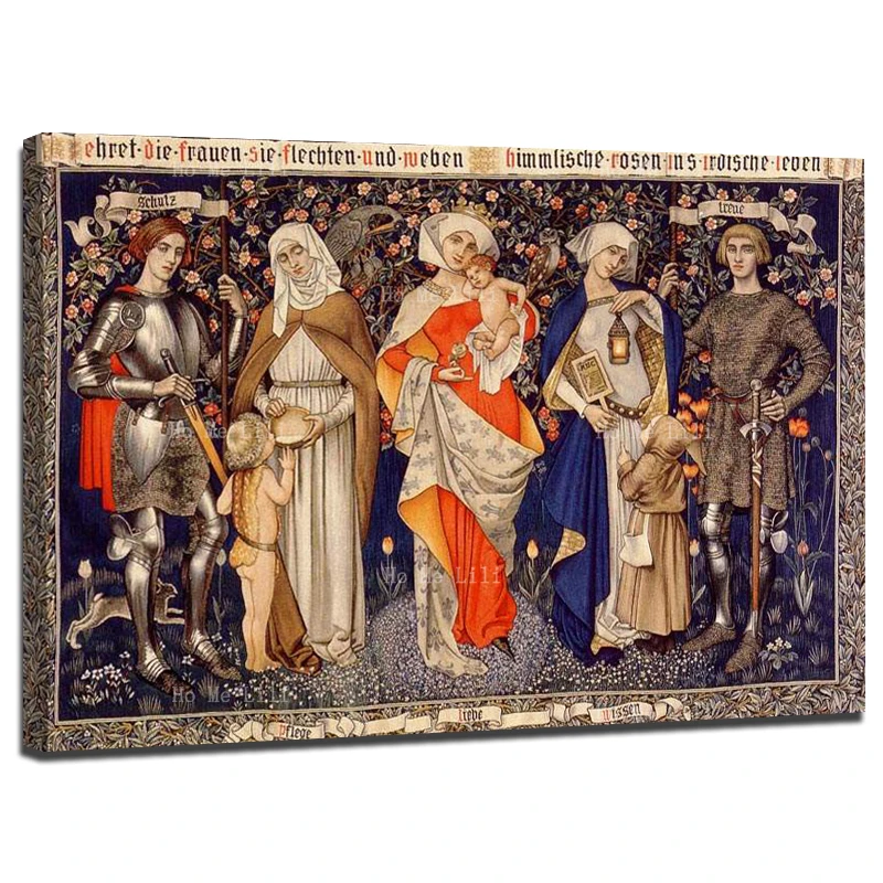 Art Nouveau Honor The Women Valore Femminile Titania E Bottom Fuseli Retro Canvas Wall Art By Ho Me Lili Per La Decorazione Del Soggiorno