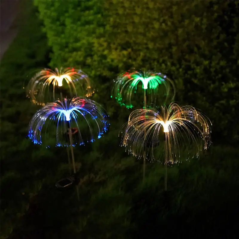 

Garden Solar Lights Decoration RGB Lawn Lamp Balcony Landscape Light Waterproof Jellyfish Shaped Lighting for Courtyard