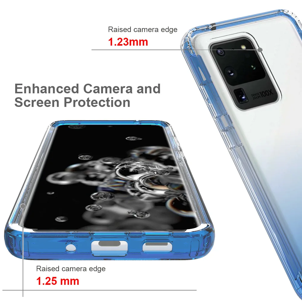 Luxury Candy Color Transparent Shockproof Phone Case - TPU+PC Hybrid Cover
