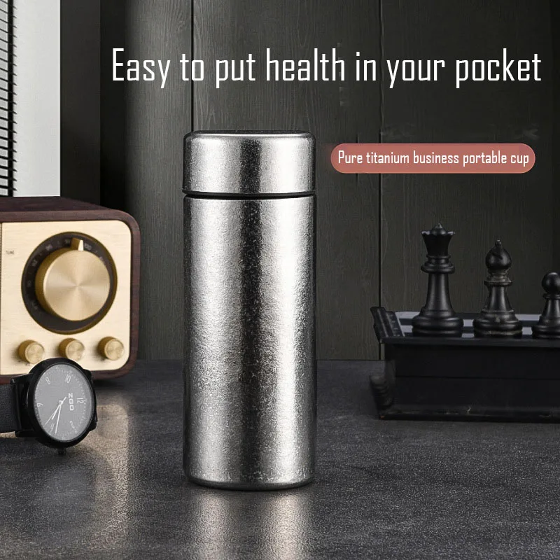 200ML Thermos Bottle,Double Layer Pure Titanium,Vacuum Insulation,Sealed Leak Proof,Bacteriostatic Preservation,MINI Pocket Cup