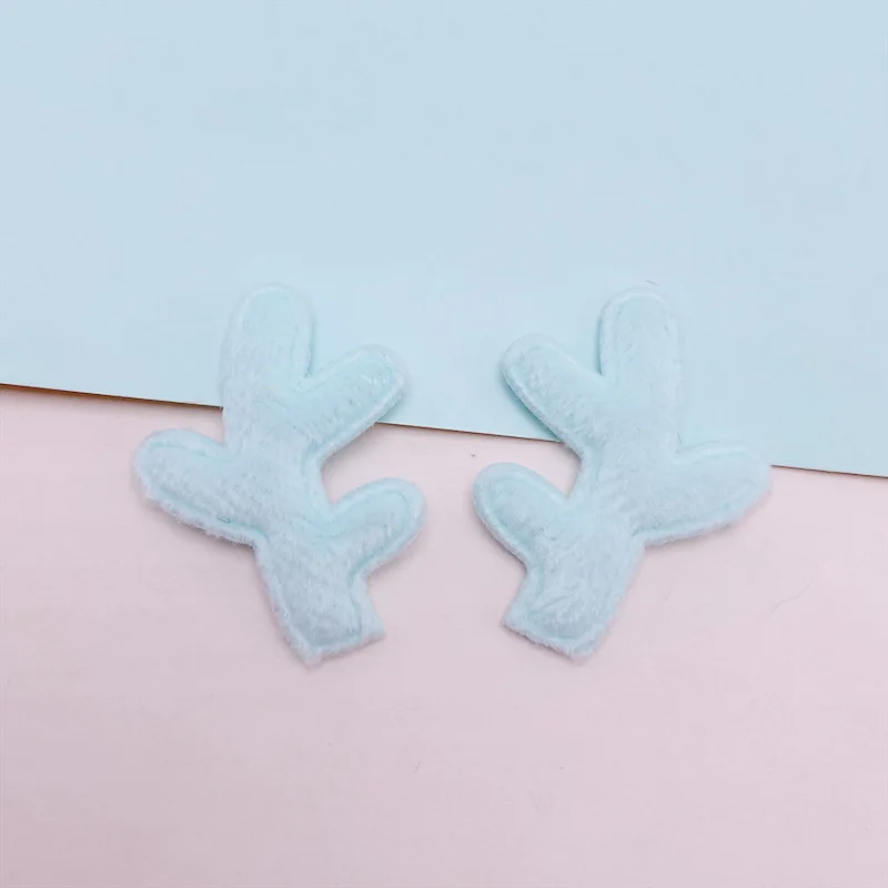 50 Stück 2,8*3,5CM beidseitig gefilzte 3D-Hirschgeweih-Applikationen für DIY-Weihnachtsornamente, Haarspangen-Dekoration, Aufnäher – Detail 12