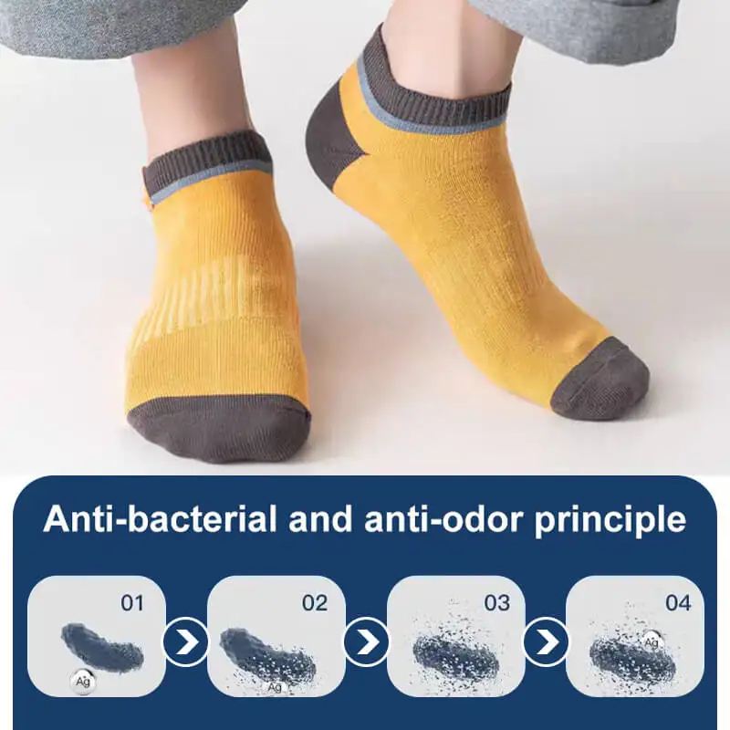 10Pairs Men's Spring Summer Sports Thin Socks Breathable Shallow Low Top Sport Short Socks Trendy Boat Sock for Women Men 3