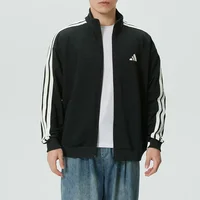 Nouvelle veste de survêtement en tricot Adidas pour homme 2026 KR2488 noire à fermeture éclair intégrale 1