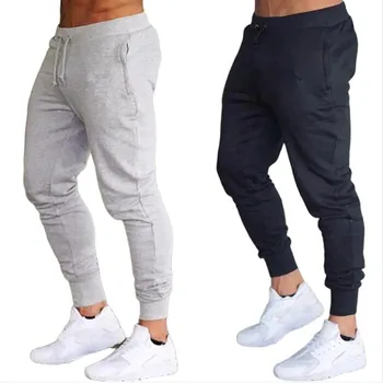 2024 Fashion Men Gyms Pure color Pants Joggers Fitness Casual Long Pants Men Workout Skinny Sweatpants Jogger Tracksuit Trousers 1