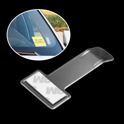 Car Styling Parking Ticket Holder Fastener Card Holder Invoice Receipt Mounting Fastener Plastic Organizer Windshield Sticker - Image 2