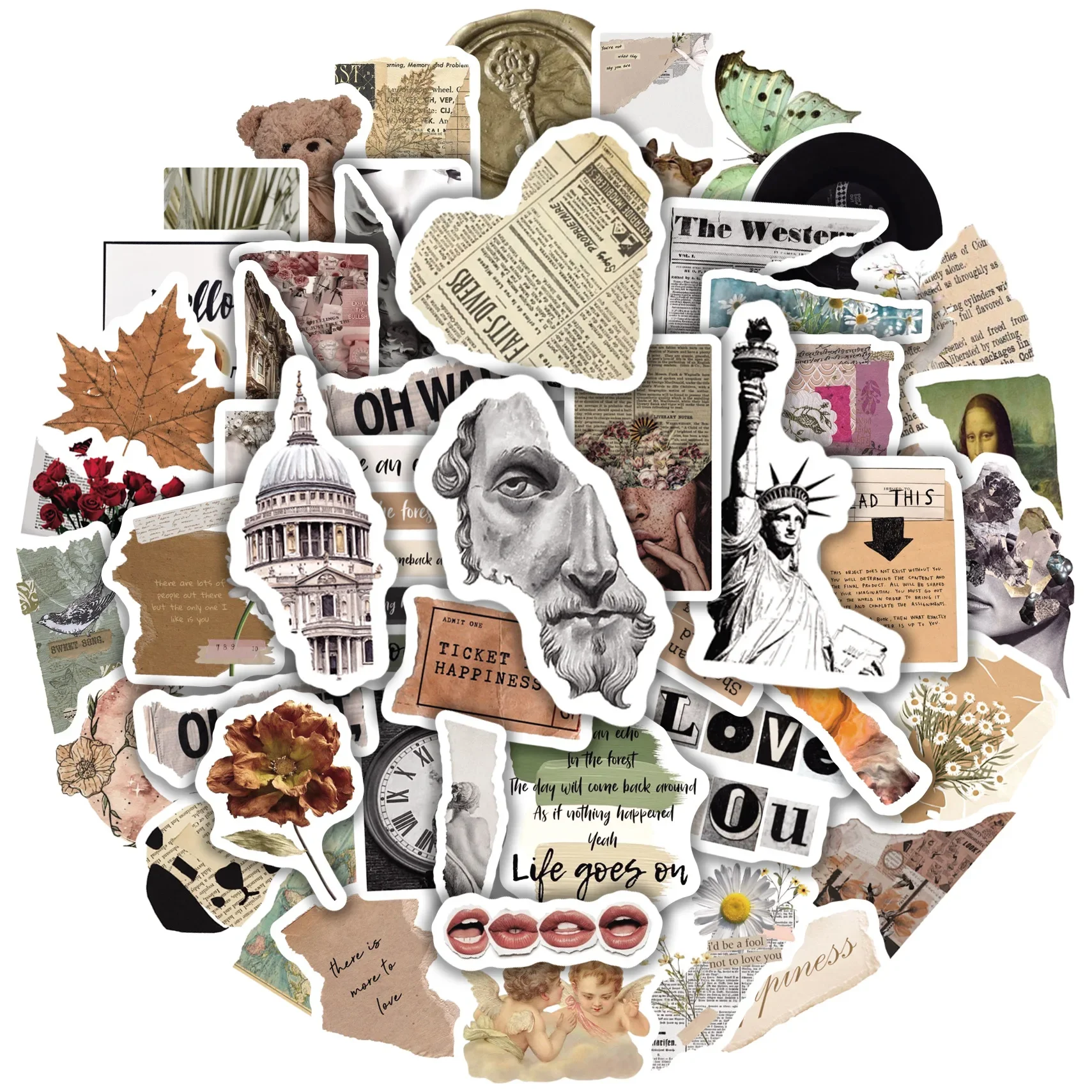 Waterproof PVC Sticker Pack 4–6cm – Random No Repeat Decorative Stickers for Laptop, Ph... - SKU WPSP1044 - UGI Packaging