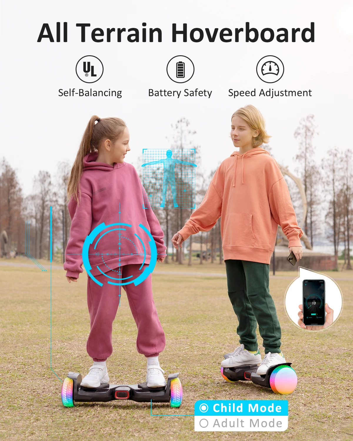 New Cold Lighting 6.5 Inch Hoverboard Electric Hoverboard Scooter