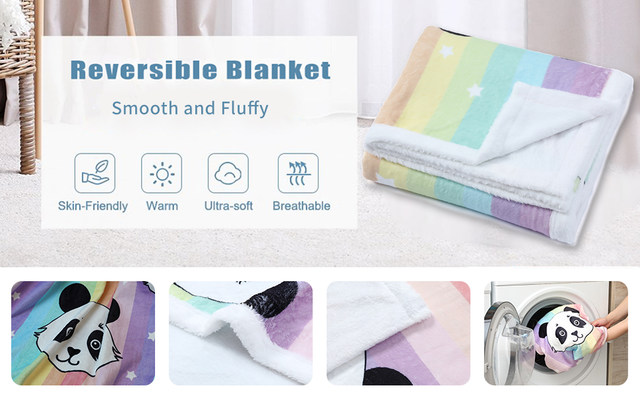 Smooth and fluffy skin-friendly warm ultra-soft breathable blanket for baby kids adults