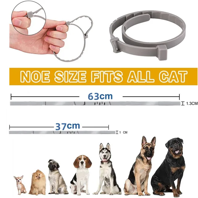 Pet Dog Cat Flea and Tick Collar for Effective Protection 8 Month Deworming Collar Anti-mosquito Insect Puppy Repellent Supplies 6
