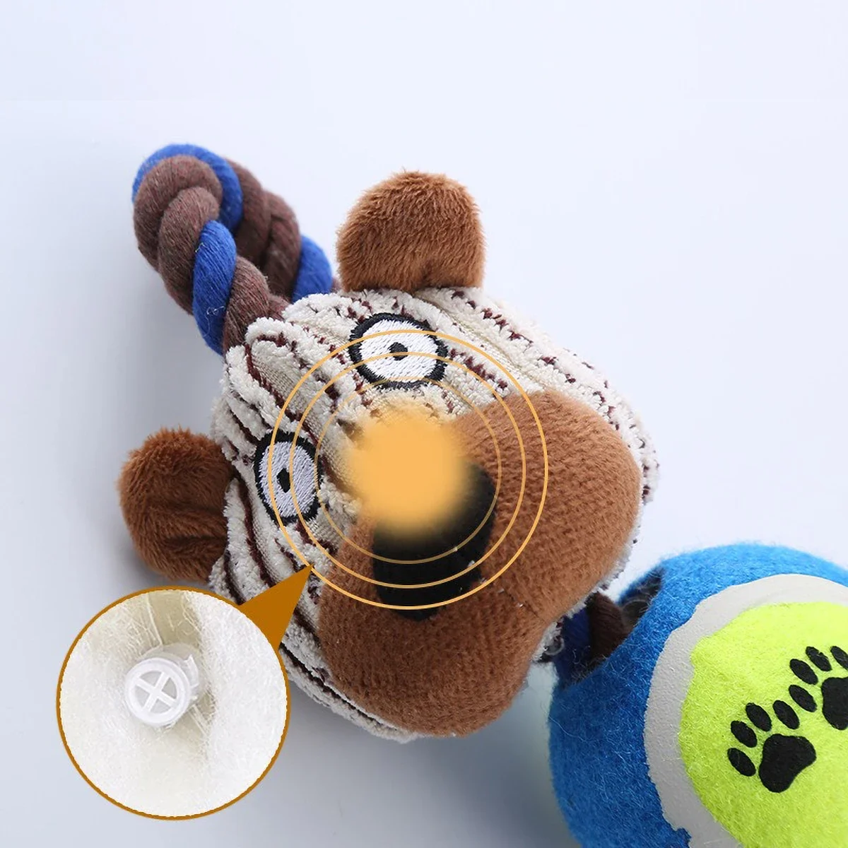 Sound making plush dog toy pet chew play artifact soft and skin friendly with built-in sound to stimulate dog interest