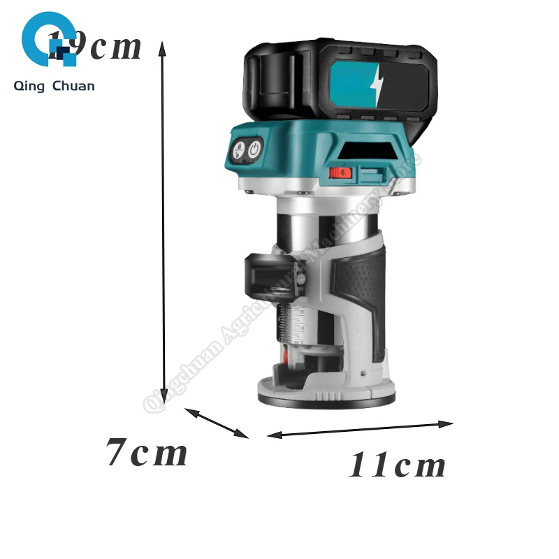 플랫 엣지 트리머 브러시리스 리튬 배터리 다기능 조각 핸드헬드 충전식 목공 구멍 뚫기 기계