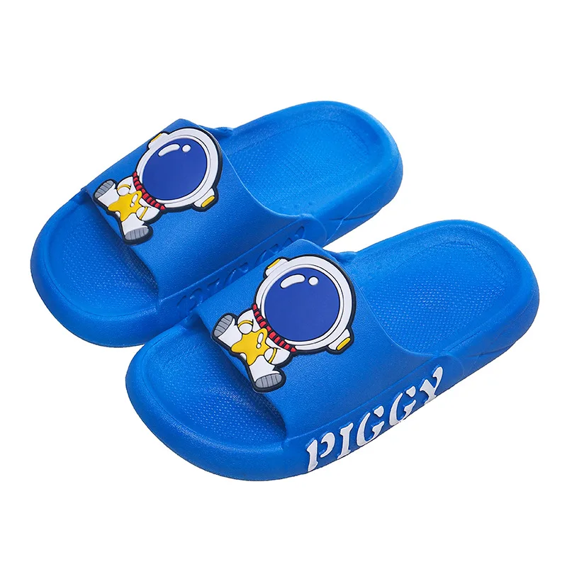 Kids Space Astronaut PVC Slippers Boys Beach Sandals Girls Home Slippers Big Childrens Hole Shoes Baby Garden Shoes Soft Summer