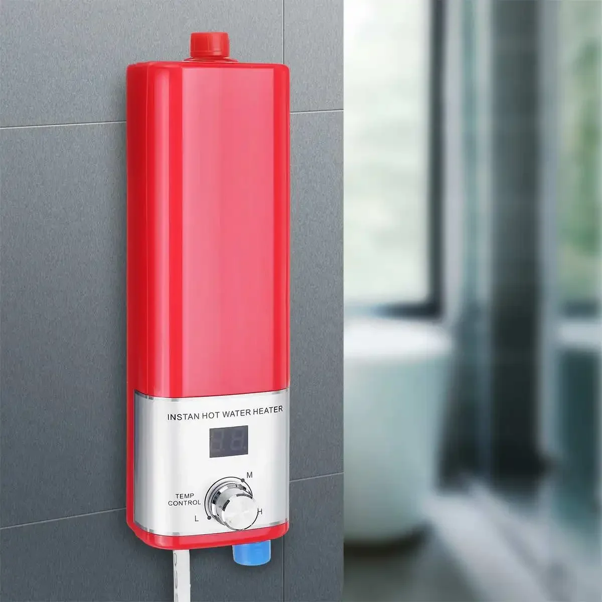 Mini Instant Tankless Water Heater 5500W Electric Water Heater Indoor Shower Kitchen Bathroom Temperature Control