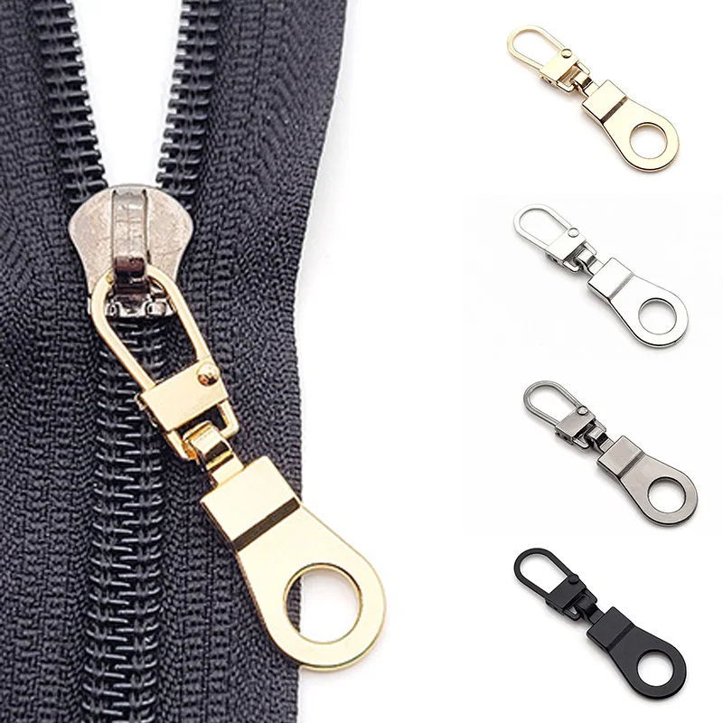 

5Pcs Metal Zipper Pull Tab Replacement Clothes Jacket Zipper Pull Luggage Suitcase Zipper Pull Card Detachable Zipper Pull Tab