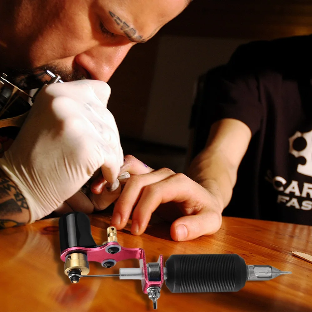 Professional Tattoo Machine with Cartridge Needle and Silicone Handle Tattoo Kit for Beginner Tattoo Practice Tatto Equipment