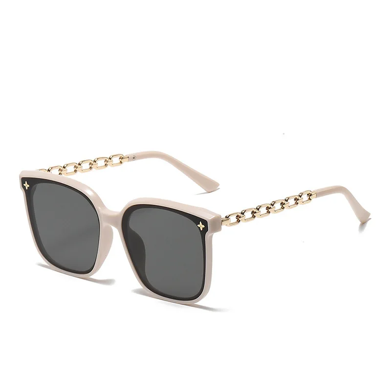 Square Sunglasses for Woman 2023 Vintage Big Frame Black Mirror Sun Glasses Shading Fashion Sexy Female Travel Eyewear_voghion.com