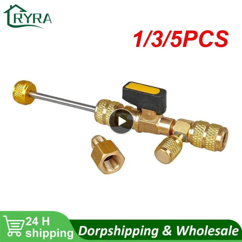 

1/3/5 шт. Съемник сердечника клапана/установщик с двойным размером SAE 1/4 и 5/16 портов Инструменты для ремонта линии кондиционирования воздуха для HVAC R410A r404a