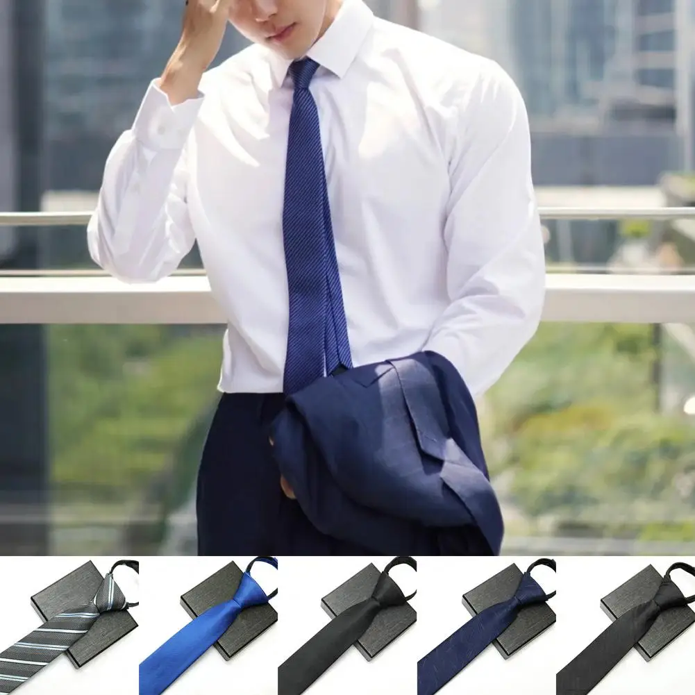 

Men Business Tie Adjustable Men Tie Silky Decorative Neck Tie Smooth Wedding Daily Wear Necktie Clothes Accessory
